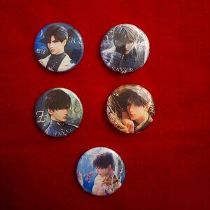 5 pk Final Love And Deepspace Pin Set Anime Cosplay Button Badge 1.25